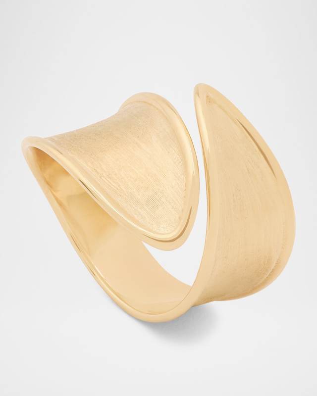 18K Yellow Gold Lunaria Twist Wrap Ring